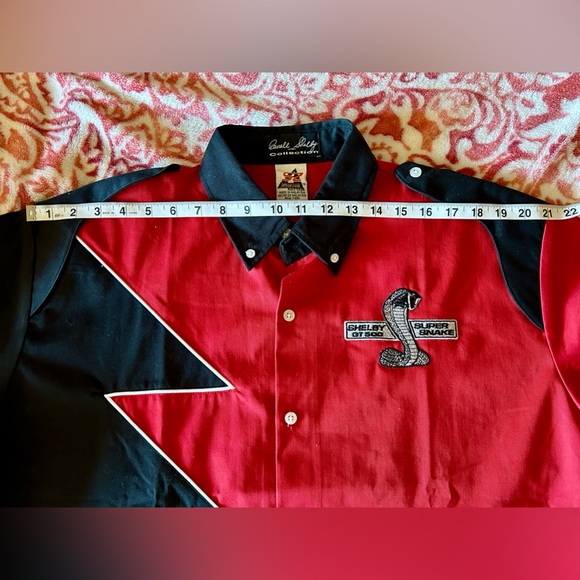 Carroll Shelby GT 500 Super Snake Mustang Track Pit Crew Style Mechanic Shirt L - Picture 9 of 16